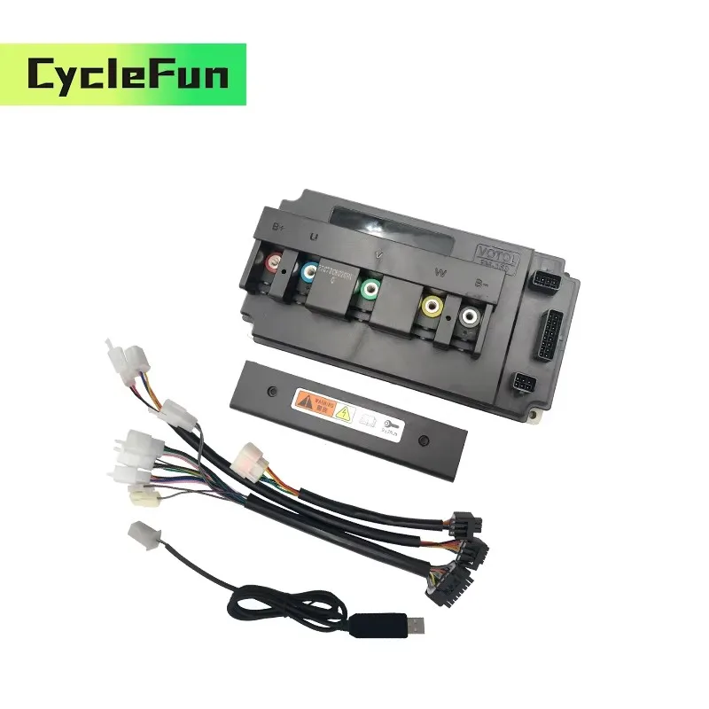 VOTOL EM150S 275A دفعة FOC موجة جيبية BLDC وحدة تحكم في القاعة EM150 مع T08 خنق ل QS138 3-4KW منتصف محرك سكوتر بمحرك Ebike #4