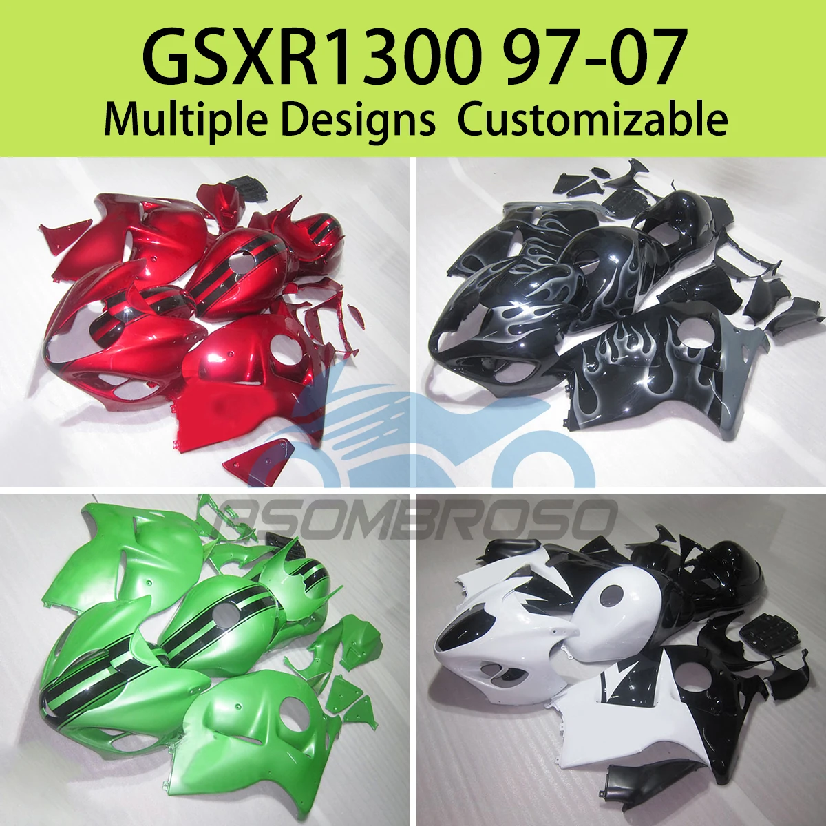 

GSXR 1300 1997-2007 Prime Fairing Kit for SUZUKI GSXR1300 97-00 01 02 03 04 05 06 07 Motorcycle Bodywork Set Fairings