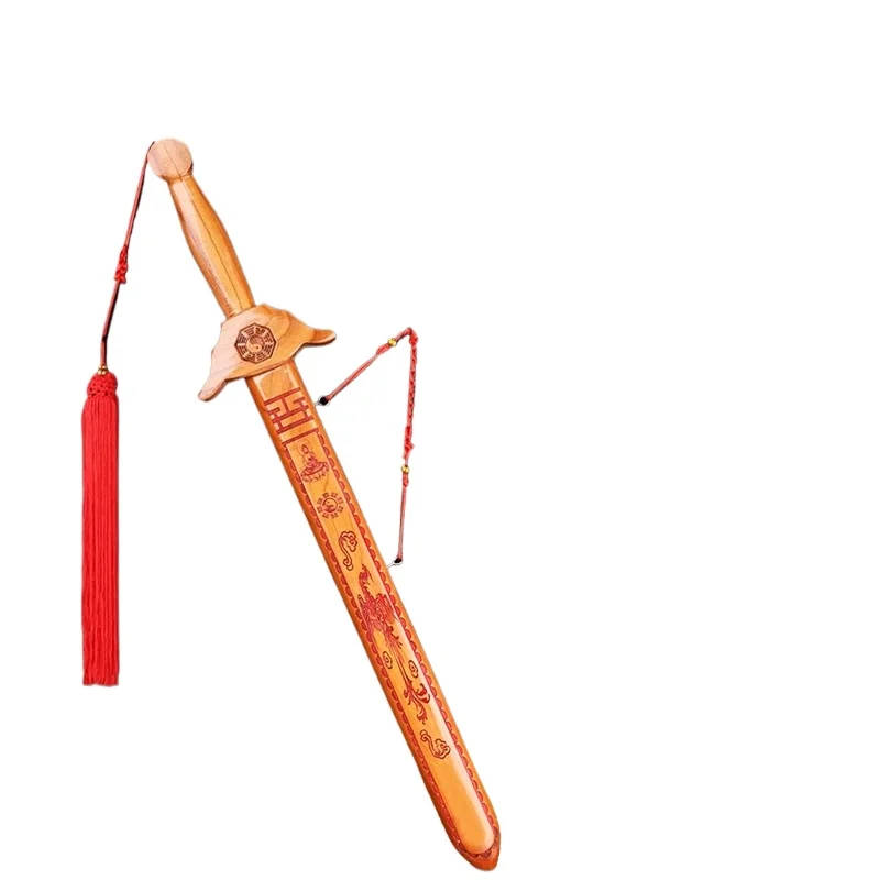 

Real portable pure mahogauthentic cinnabar sword pendant living room