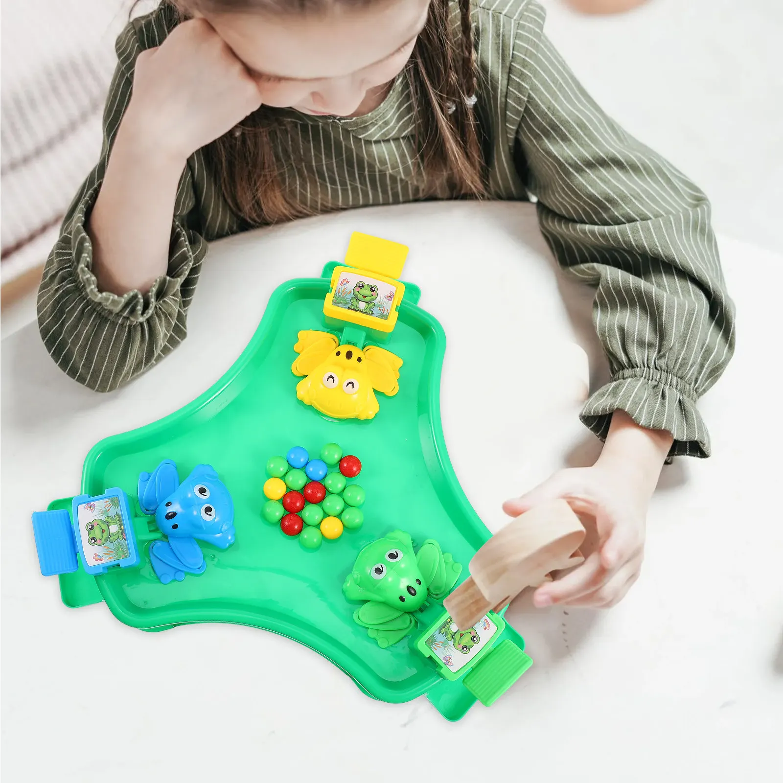 

Eating Beans Game Catch Frog Frogs Board Funny ABS Beads Swallowing Plaything
