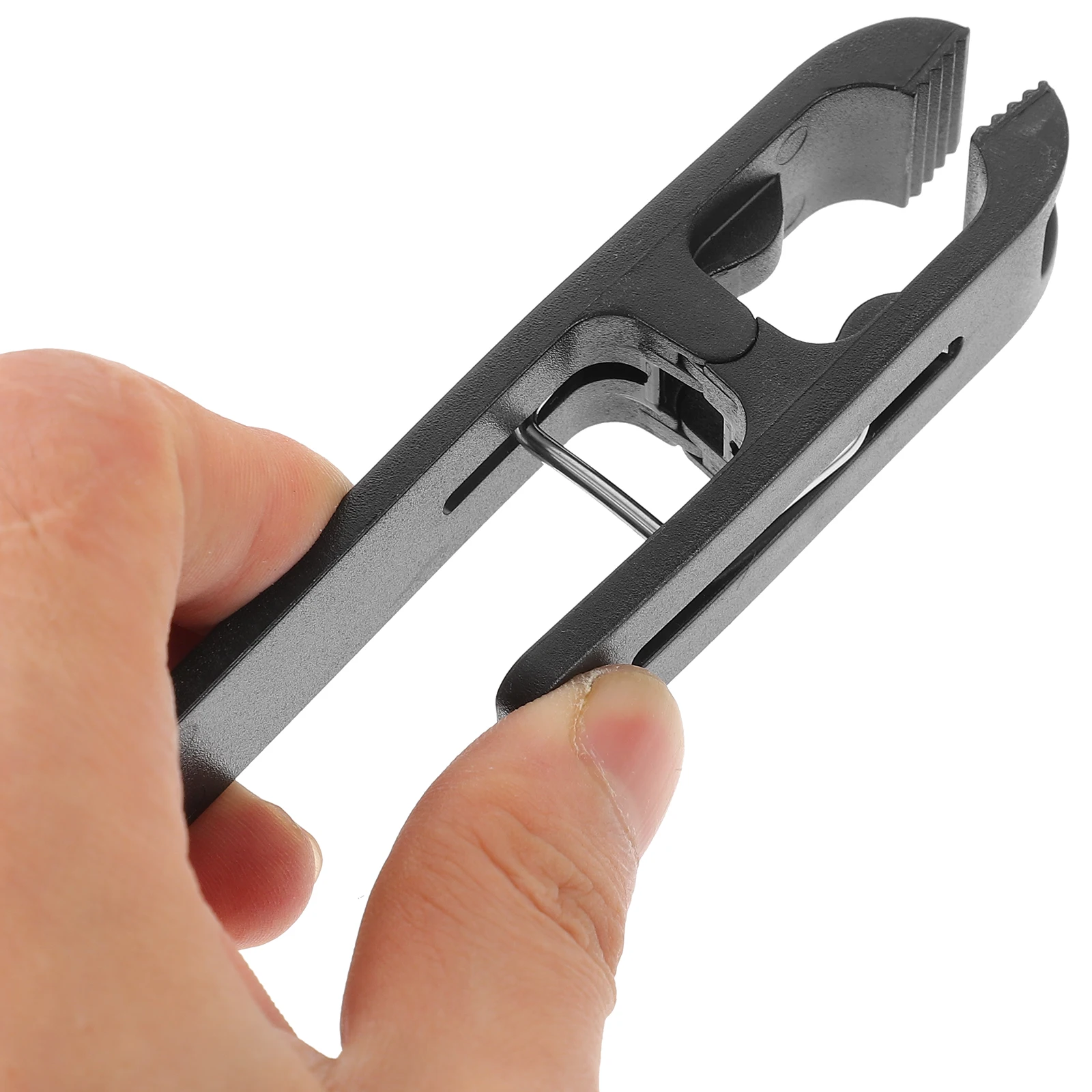 

4pcs Multi-Function Hanger Clips Space Saving Clothes Hooks Bathroom Balcony Curtain Organizer Strong Abs Material White Hat