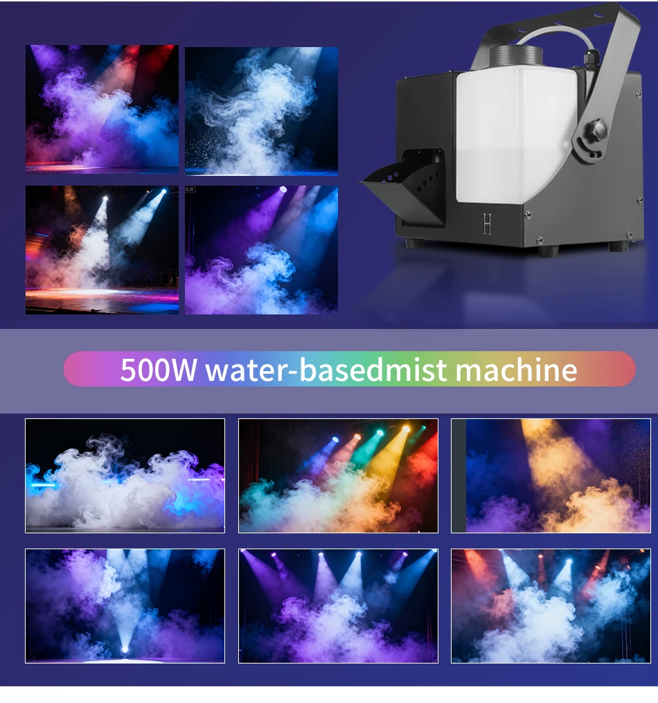 Bühnen-Rauchmaschine 500W 1,5L Großer Kraftstofftank Professionelle DJ Disco Hochzeit Weihnachtsfeier Requisiten – Detail 17