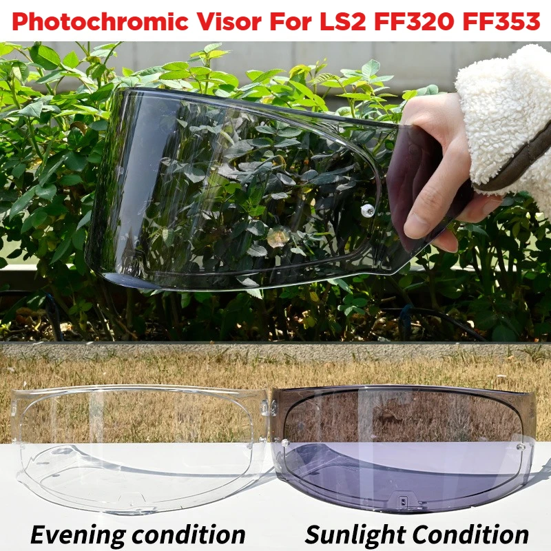 Photochromic Visor Fit For LS2 FF320 FF353 FF328 FF800 Replacement Windshield Anti-UV Protection Motorcycle Accessories