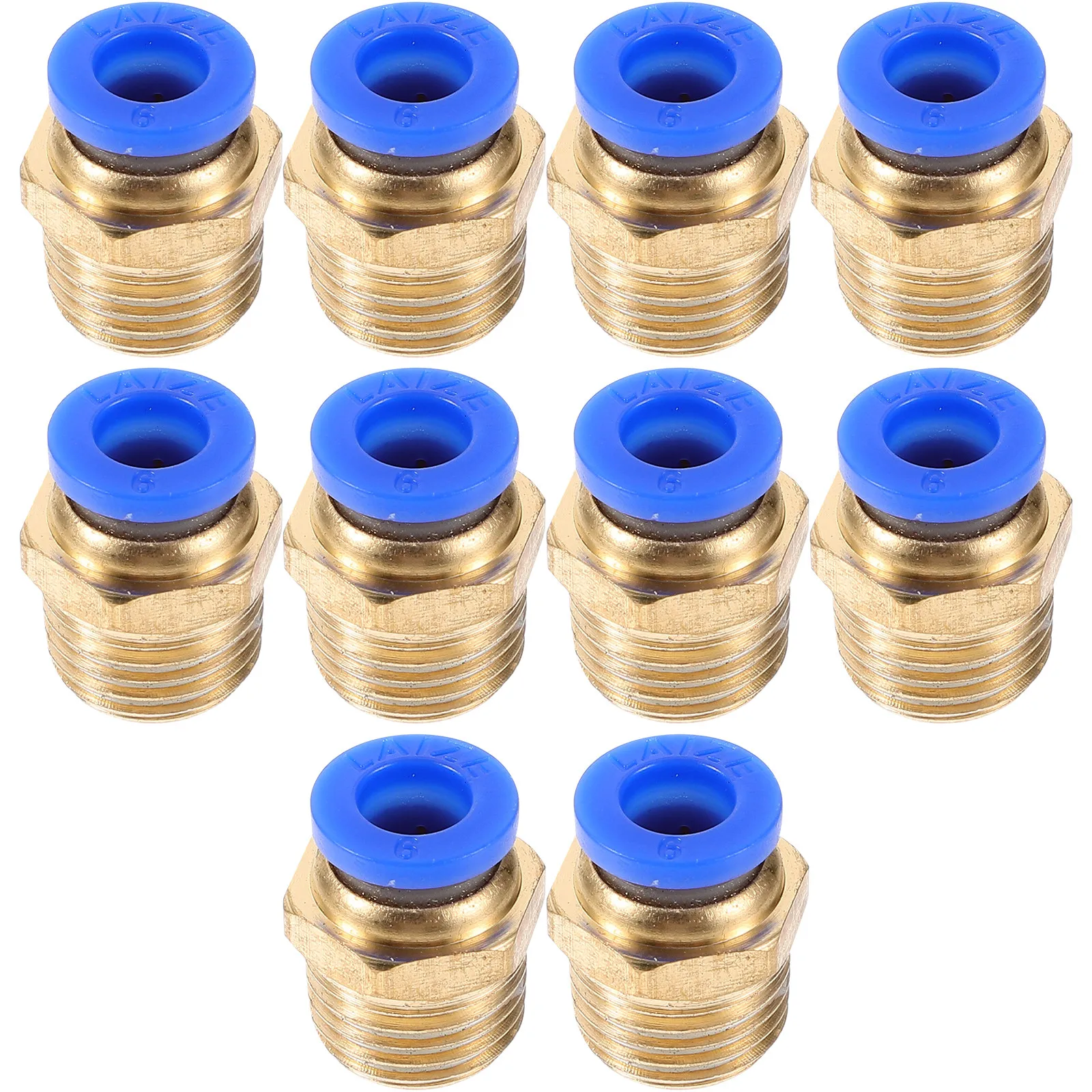 10pcs 6mm Air Hose Quick Release Straight Coupling Connector – Plastic Crimp Fitting for Industrial Use