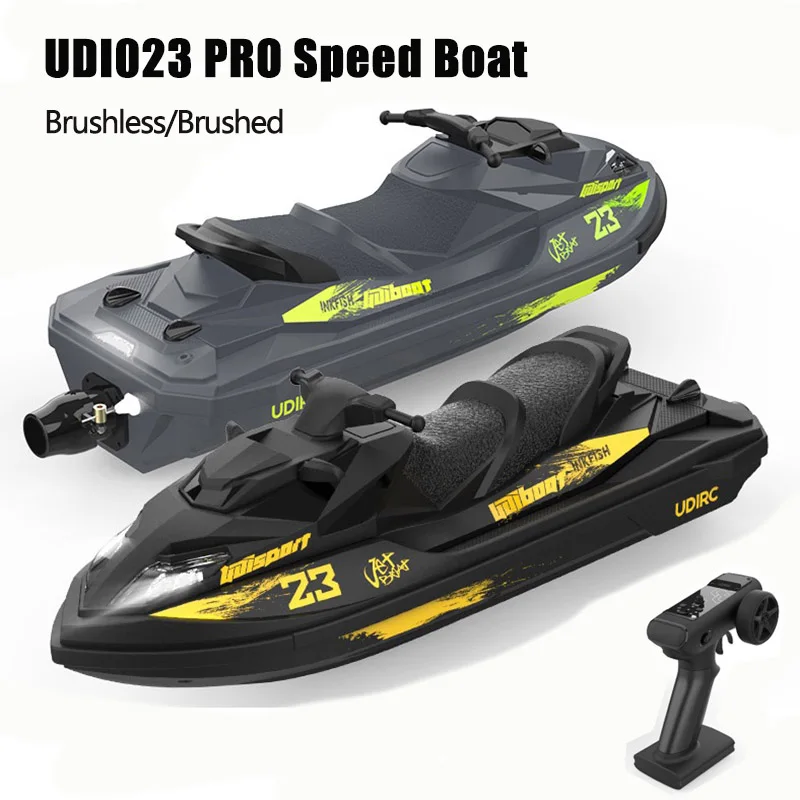 UDI023 RC ספינת מהירות 2.4G Jet Spray RC ספינת שליטה מרחוק עמידה במים עם תאורת LED עצמית RTR דגמי מהירות גבוהה צעצועים