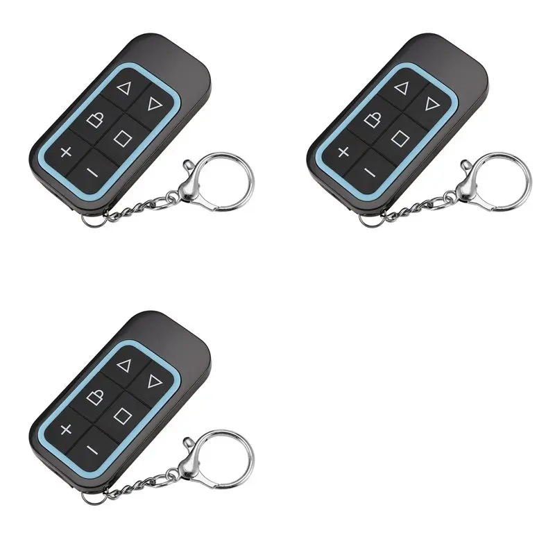 

【BRILLIANT 】3X Wireless Remote Control 8-Channel Multi-Frequency Garage Door Rechargeable Full-Frequency Copy Remote Control Blu