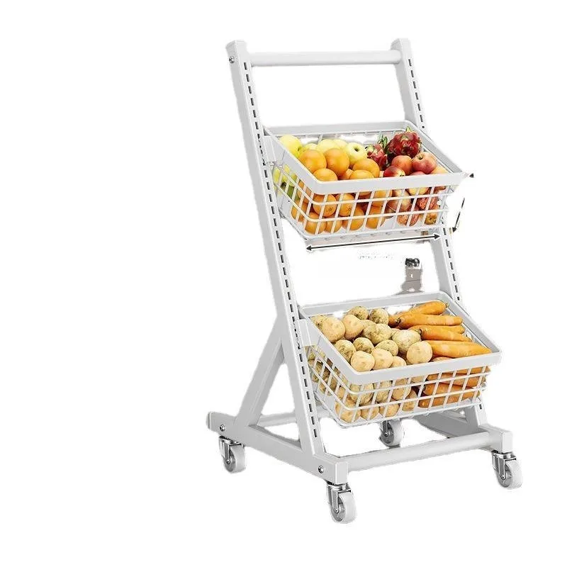 Kitchen vegetable rack floor-to-ceiling multi-layer vegetable basket sundries storage basket
