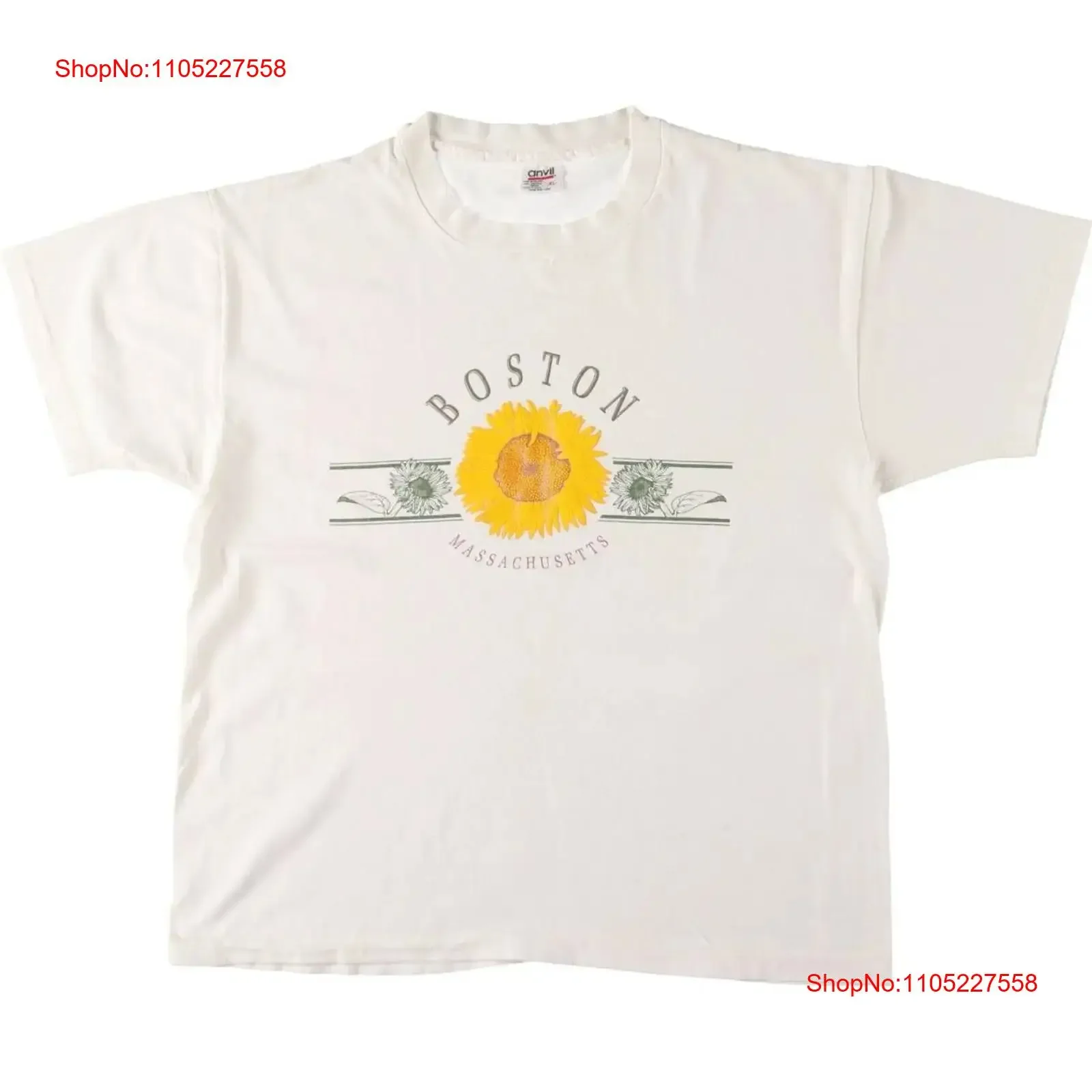 90'S سندان الأزهار عباد الشمس نمط طباعة تي شيرت صنع في الولايات المتحدة الأمريكية الرجال XL Vinta خمر غسلها أنيق تنوعا أوم الشارع الشهير