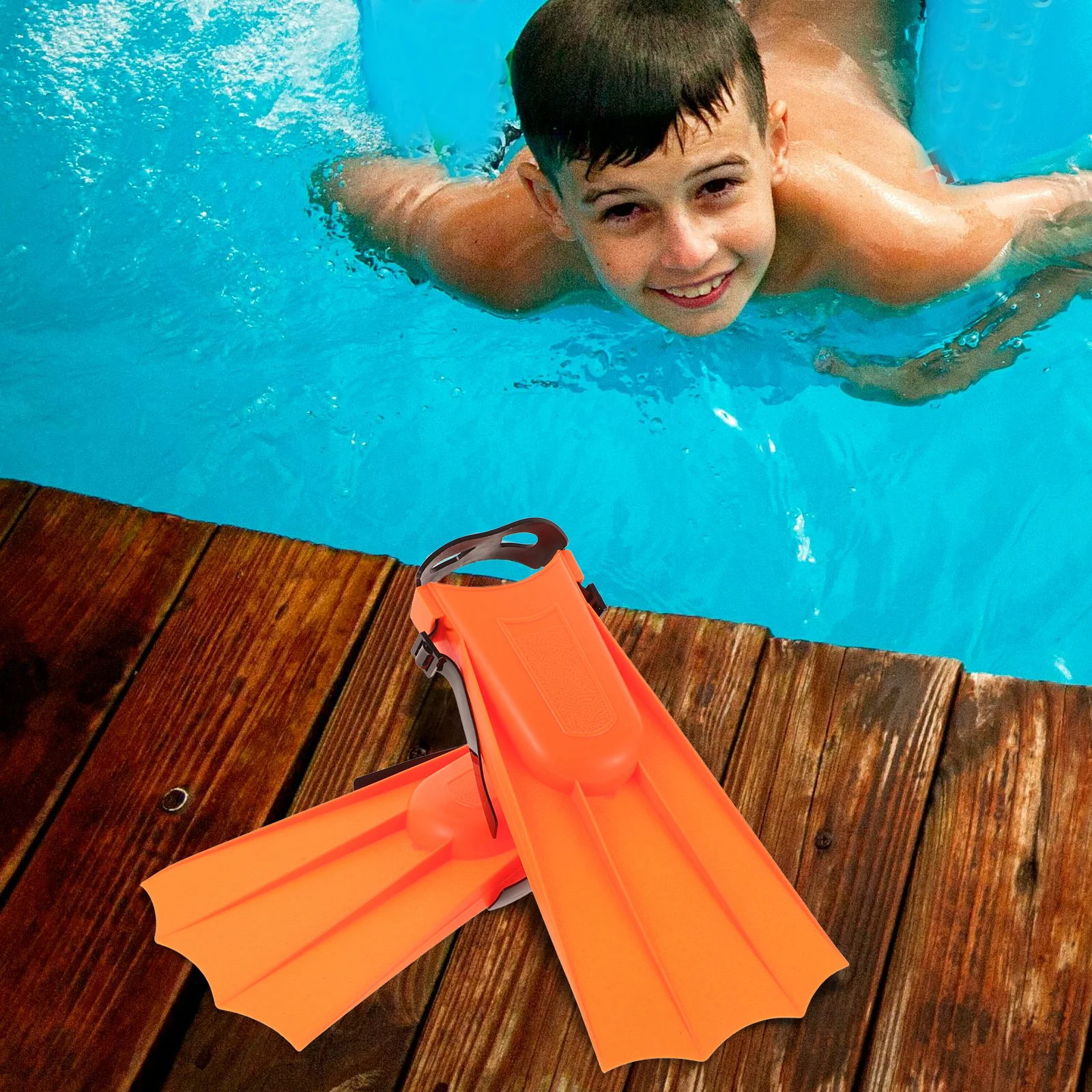 

Children Swimming Fins Kids Snorkeling Diving Flippers Boys Girls PVC Training Youth Toddler Pool Fins Antislip Adjustable
