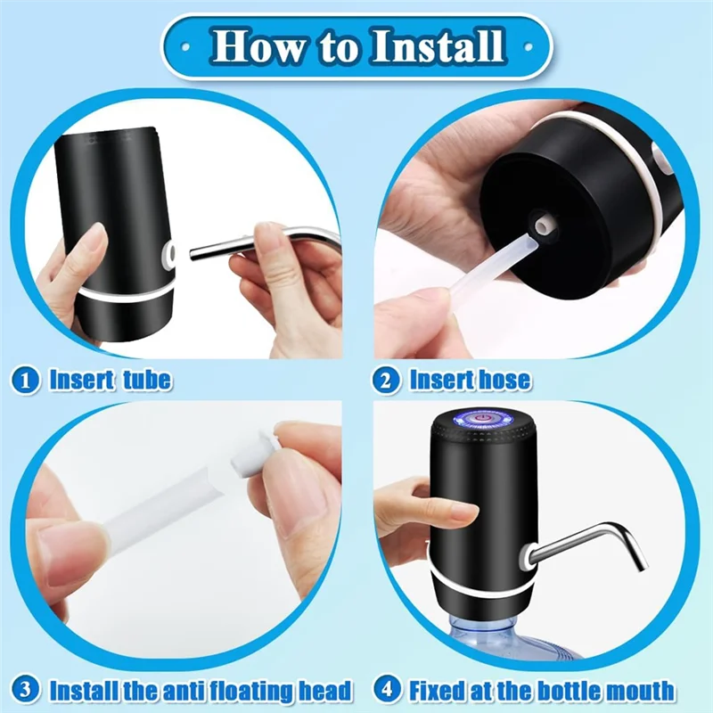 

2025 Trend 5 Gallon Water Dispenser, Electric Water Bottle Pump With Switch And USB Charging, Portable Water Dispenser Pump