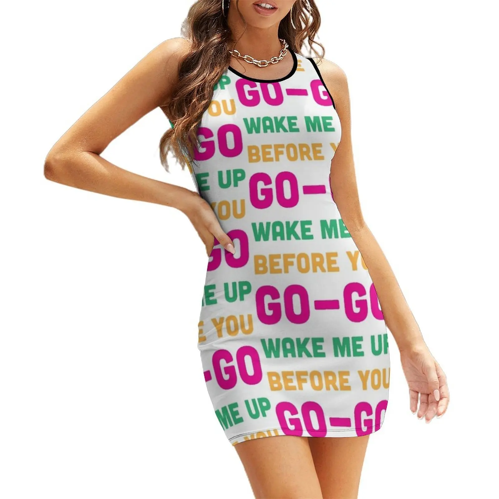 

Wake Me Up Before You Go Go Sleeveless Sundress women's fashion dresses Woman's evening dress women's elegant loose dresses