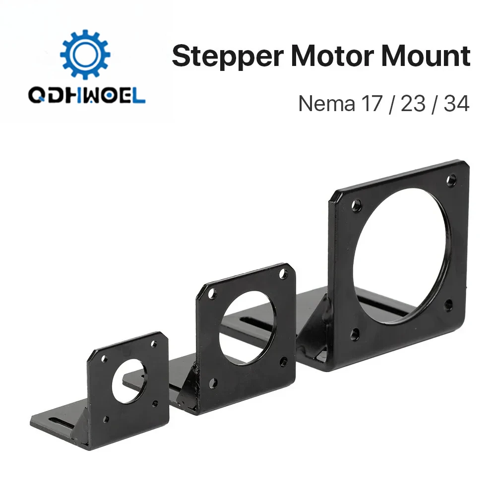 QDHWOEL Motor Base Mount For NEMA17 NEMA23 NEMA34 Stepper Motor Aluminum Fixed Seat Bracket Support