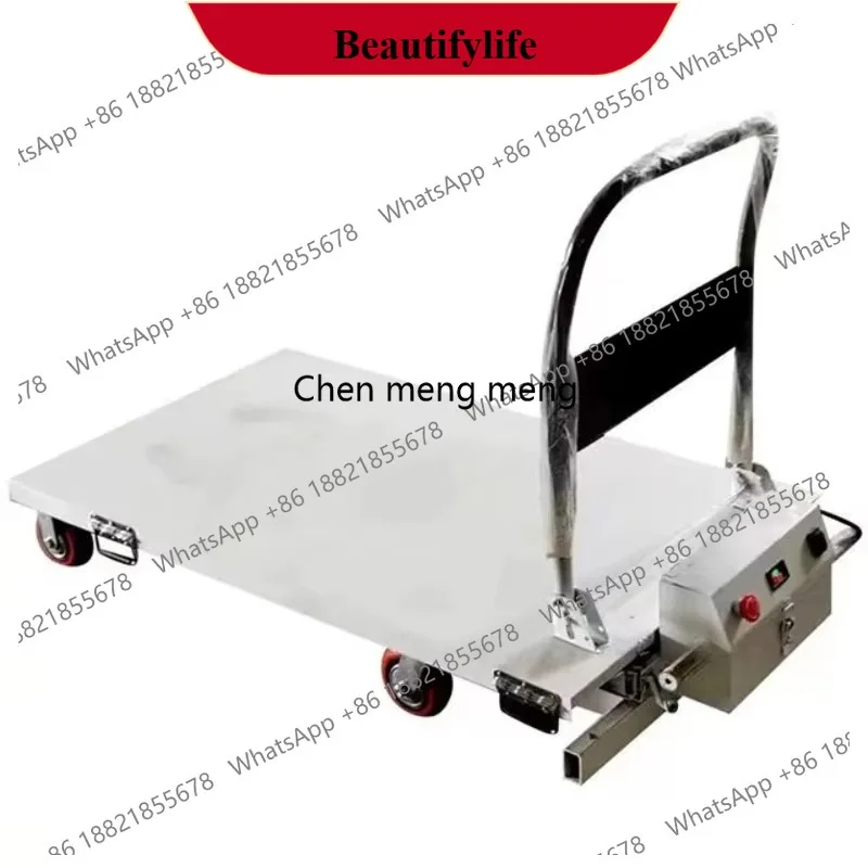 z189 Portable Electric Lifting Platform Trolly Warehouse Trolley Loading Electric Hydraulic Lift Scissor Lift Platform Transport