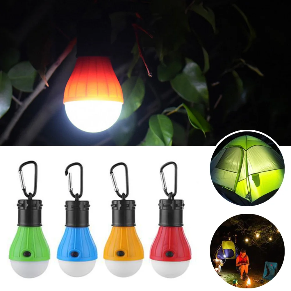 LED Camping Lantern Tent Lamp Light Bulb Emergency Light Waterproof Portable Adventure Hanging Flashlight AAA Batteries Powered