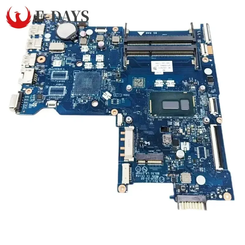 For HP 15-AC 15-AY 250 G5 Laptop Motherboard LA-D703P Mainboard with I3-5005U I5-5200U CPU UMA DDR3L 100% Tested Ok