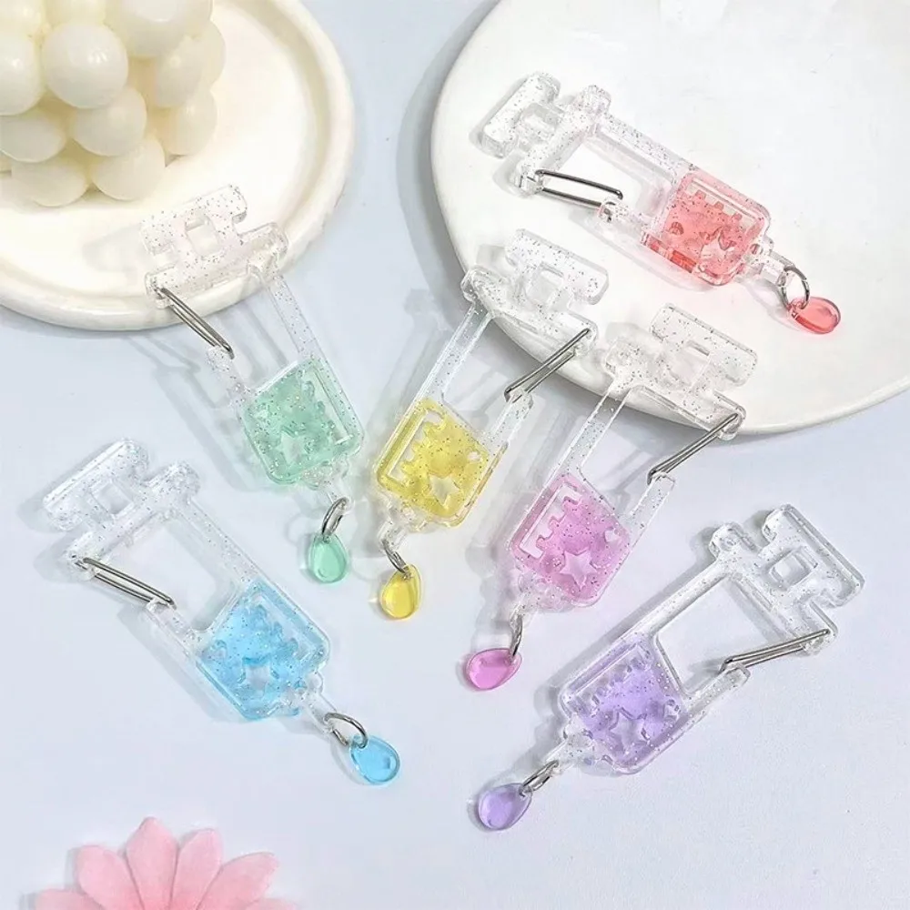 Cute Acrylic Backpack Charm Anime Candy Color Aesthetic Climbing Hook Nurse Needle Carabiner Backpack Decoration