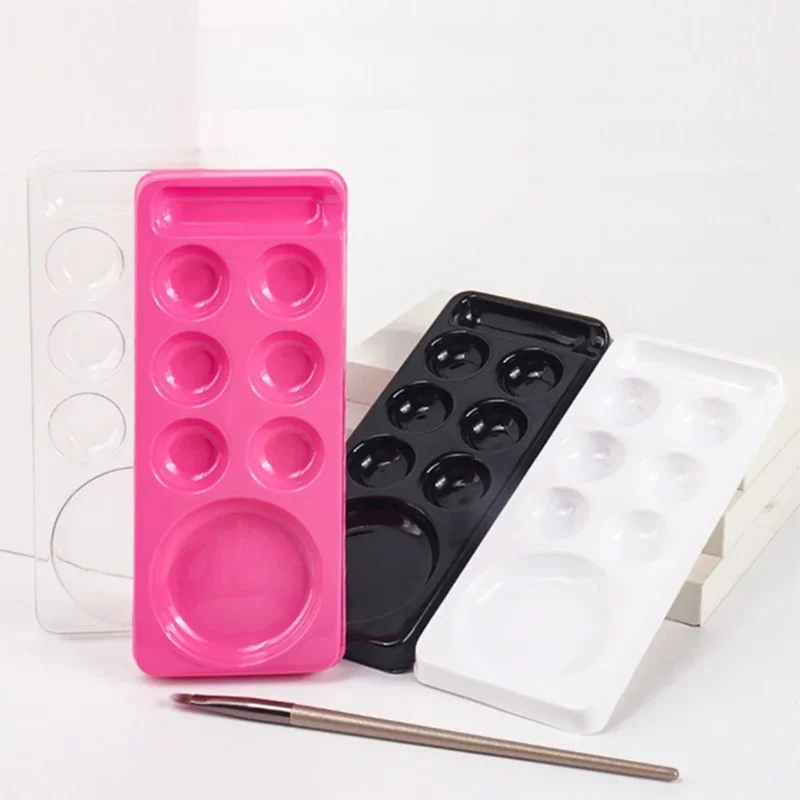 1 pçs paleta de cores da arte do prego placa de exibição esmalte suporte gel polonês bandeja pigmento cor mistura especializar ferramenta maquiagem su