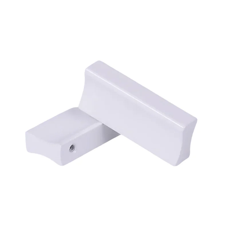 White Furniture Cabinet Handles 96mm Hole Center Kitchen Drawer Pulls Knobs Kitchen Cabinet Door Handles Home Decoration