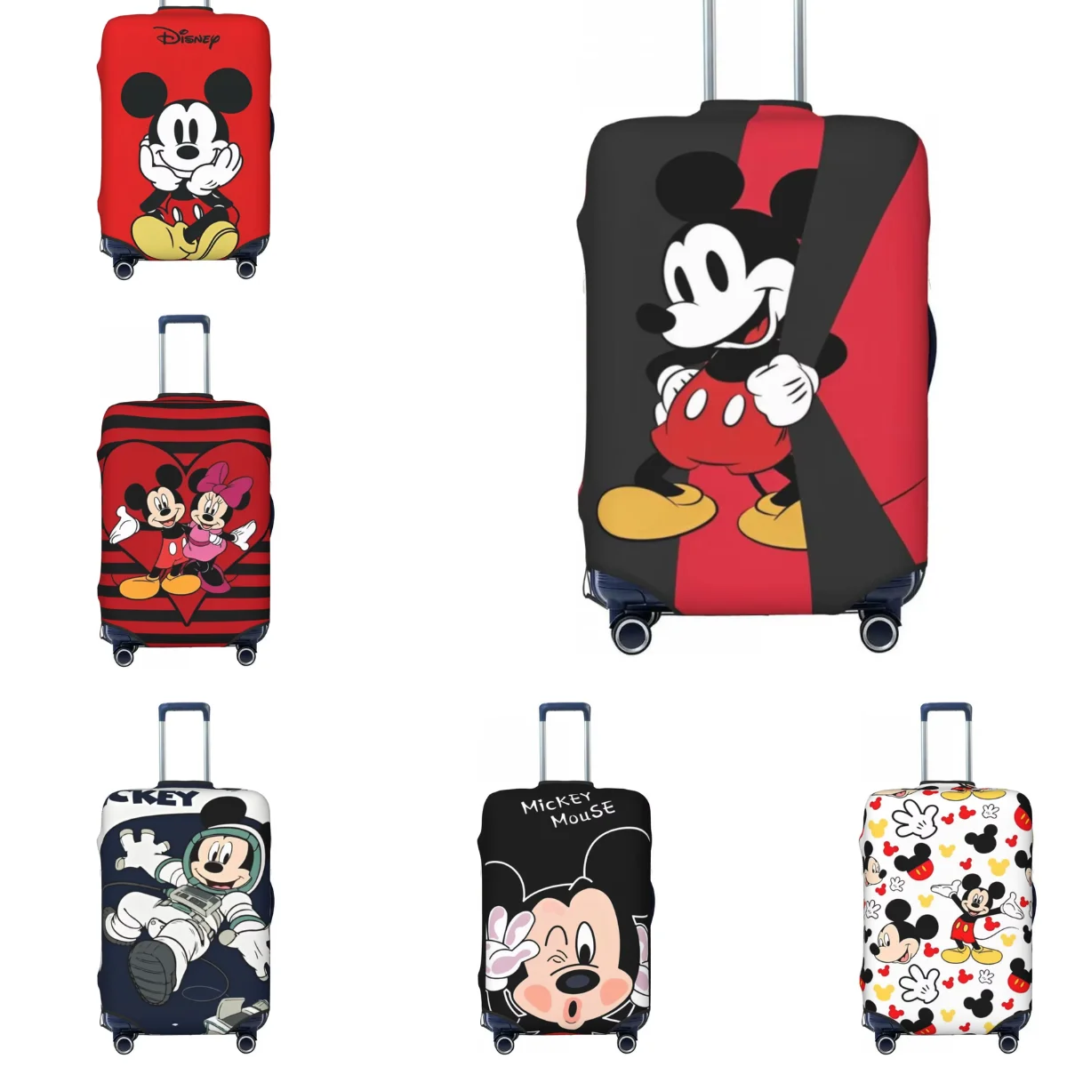 Mickey Mouse Cartoon Suitcase Cover Holiday Cruise Trip Elastic Luggage Case Protection