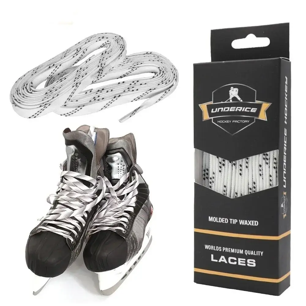 Professional 84/108inch Hockey Skate Laces Dual Layer Braid Reinforced Waxed Tip Skate Shoe Laces Durable Hockey Laces Skating