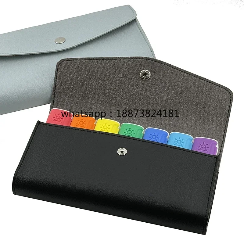 Custom Weekly Medicine 7-Day 28 Grid Rainbow Pill Case PP/Abs Travel Weekly Pill Box Plastic Tablet Box  fast shipping