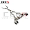CEES キャットバック排気システム 2017-2022 BMW M550/M550i G30 N63 4.4TT レーシングカーステンレス鋼排気管マフラー 4