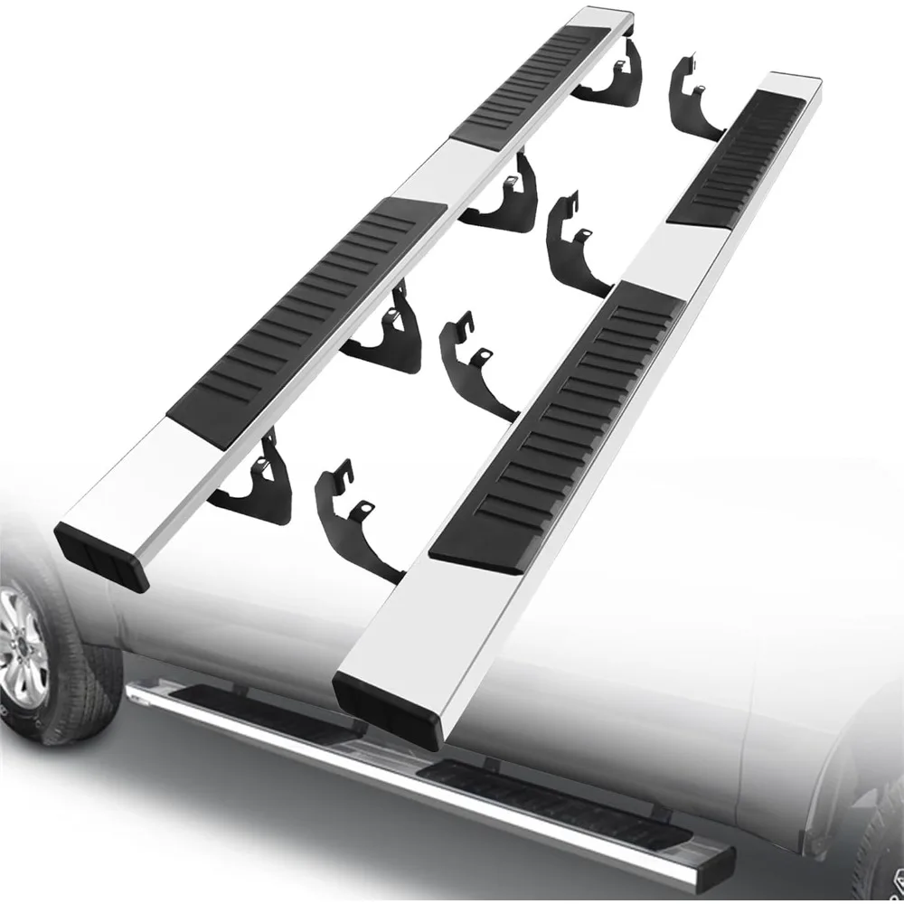 لوحات تشغيل كروم مقاس 6 بوصات تناسب مخصص 2022-2025 Toyota Tundra Crew Max Cab Crew Cab Side Step Nerf bar، مصقولة من الألومنيوم