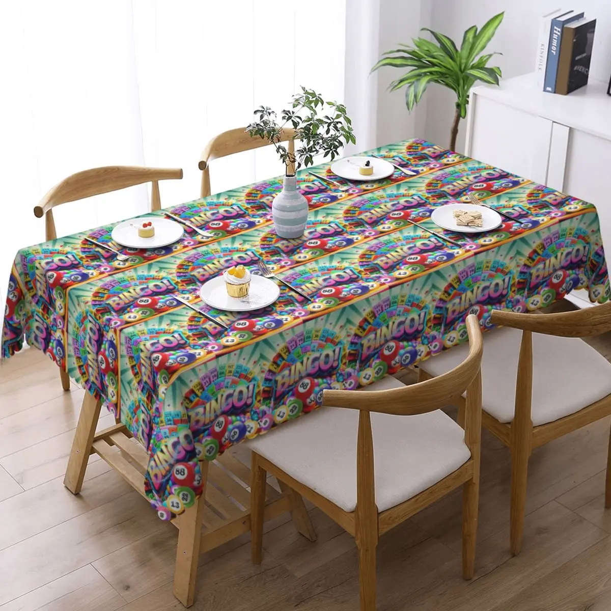 Best Play Bingo Game For Bingo Players Tablecloth Restaurant Kitchen Rectangular Tablecloth Party Decorations Dining Table Cover