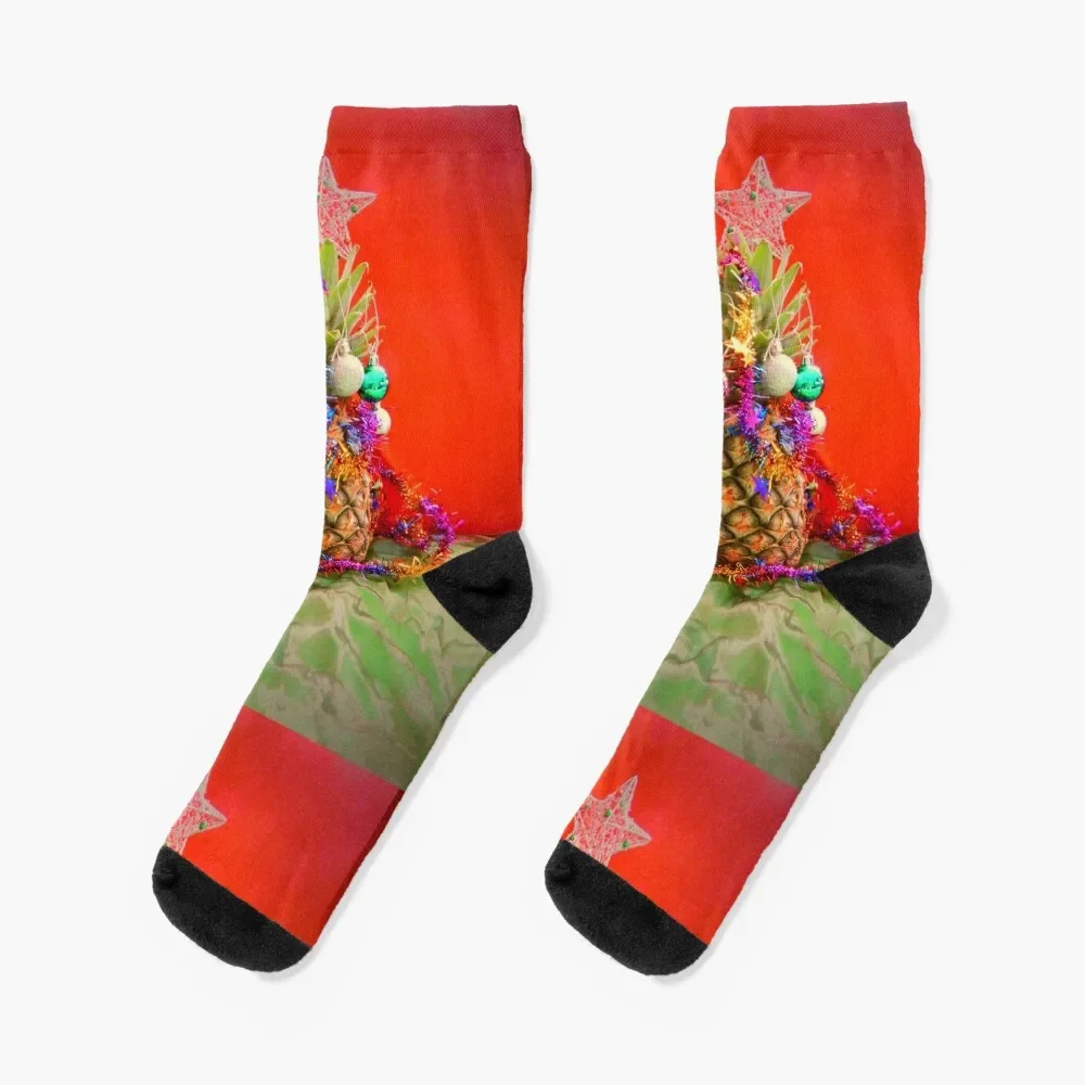 

Pineapple Christmas Socks Novelties anime tennis Rugby Socks Woman Men's