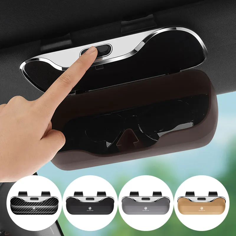 

For Leapmotor C10 T03 S01 C11 C01 C15 C16 Car Sun Visor Sunglasses Case Press Switch Glasses Box Eyeglasses Storage Accessories