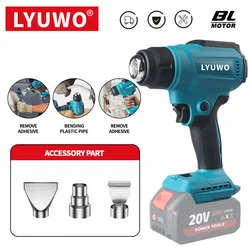 Cordless Handheld Wireless heating Gun Max 990°F Heat Gun 3 Nozzles For Crafts Shrink Tubing,Vinyl Wrap,For Makita 18V Battery