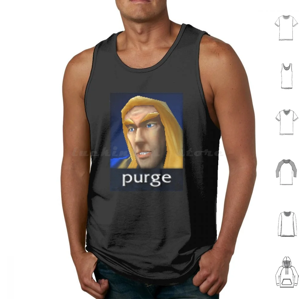 Arthas Purge Wow Meme Tank Tops Vest Sleeveless Arthas Lich King Meme Wow World Of Funny Gaming Mmo Game Geek Nerd Horde