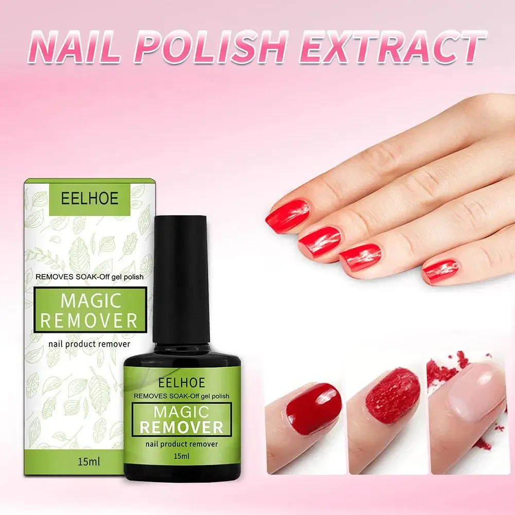 15Ml Magische Snelle Verwijderaar Nagellak Verwijderaar Uv Polish Magic Lak Gel Permanente Gel Delete Burst Nail Semi Polish