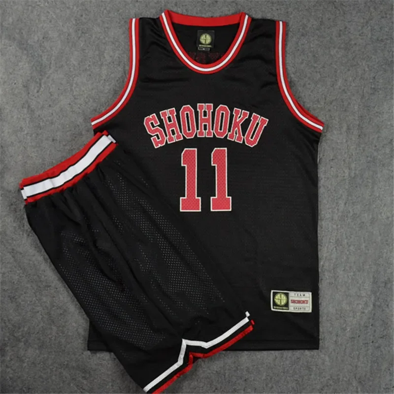 Shohoku School Basketball Team Slam Dunk Jersey Sets Anime Cosplay Costume Rukawa Hanamichi Sakuragi Jersey Sports Wear Uniform