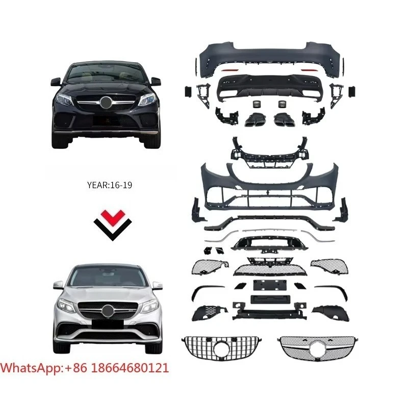 Car Modification Parts Body Kit for   GLE Coupe C292 2016-2019 Upgrade to Car Body Kit Front Bumper Rear Lip