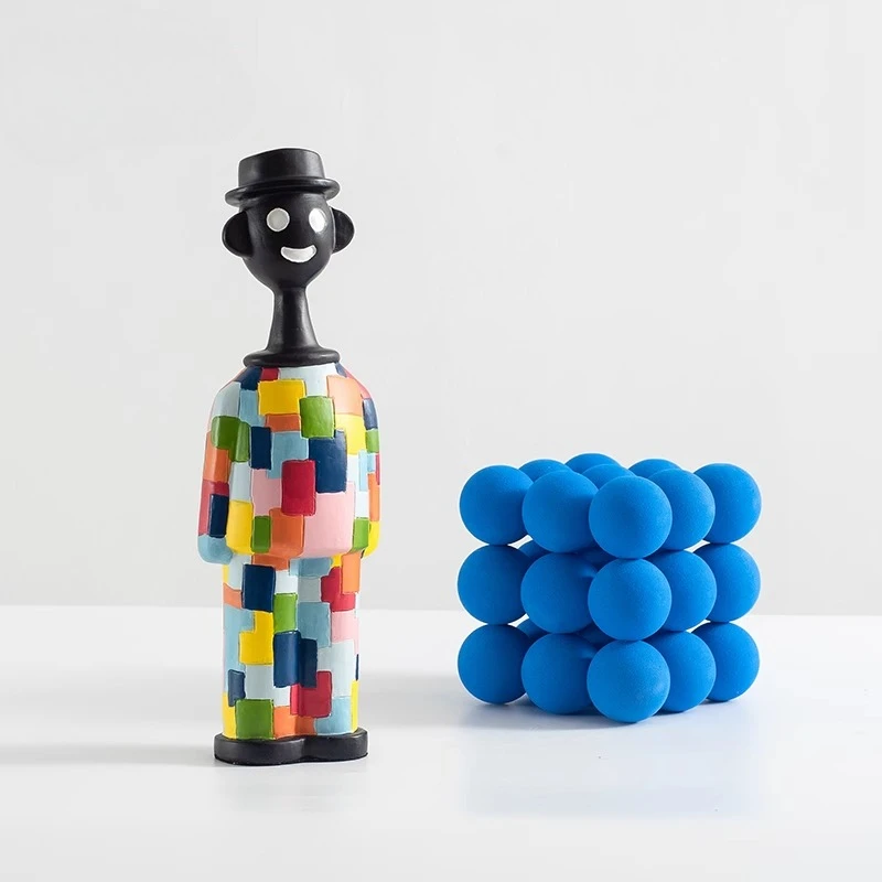 

Modern Simple Mosaic Black Ornaments Living Room Wine Cabinet Light Luxury High-end Decoration Model Room TV Cabinet Decoration