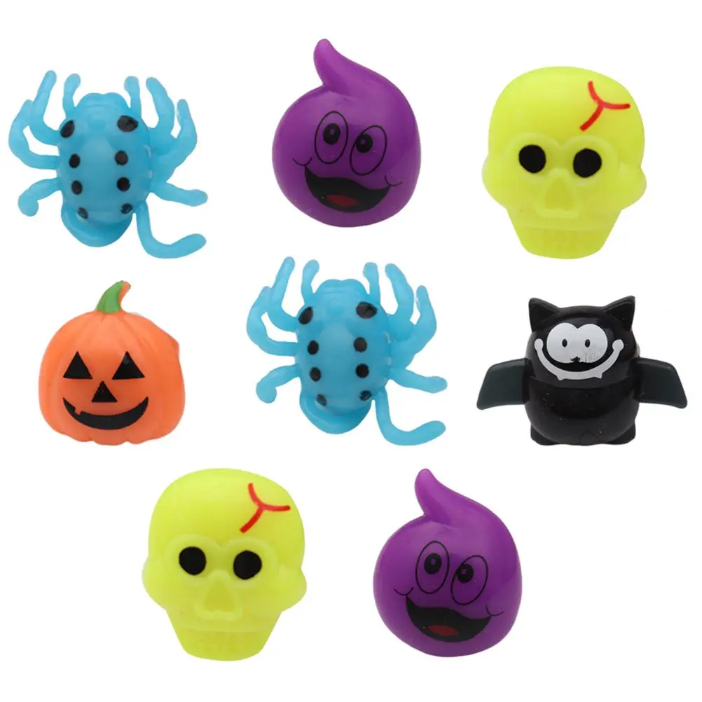 

12 Pcs The Ring Glowing Halloween Flashing Rings Pumpkin Kids LED Toy Toys Child