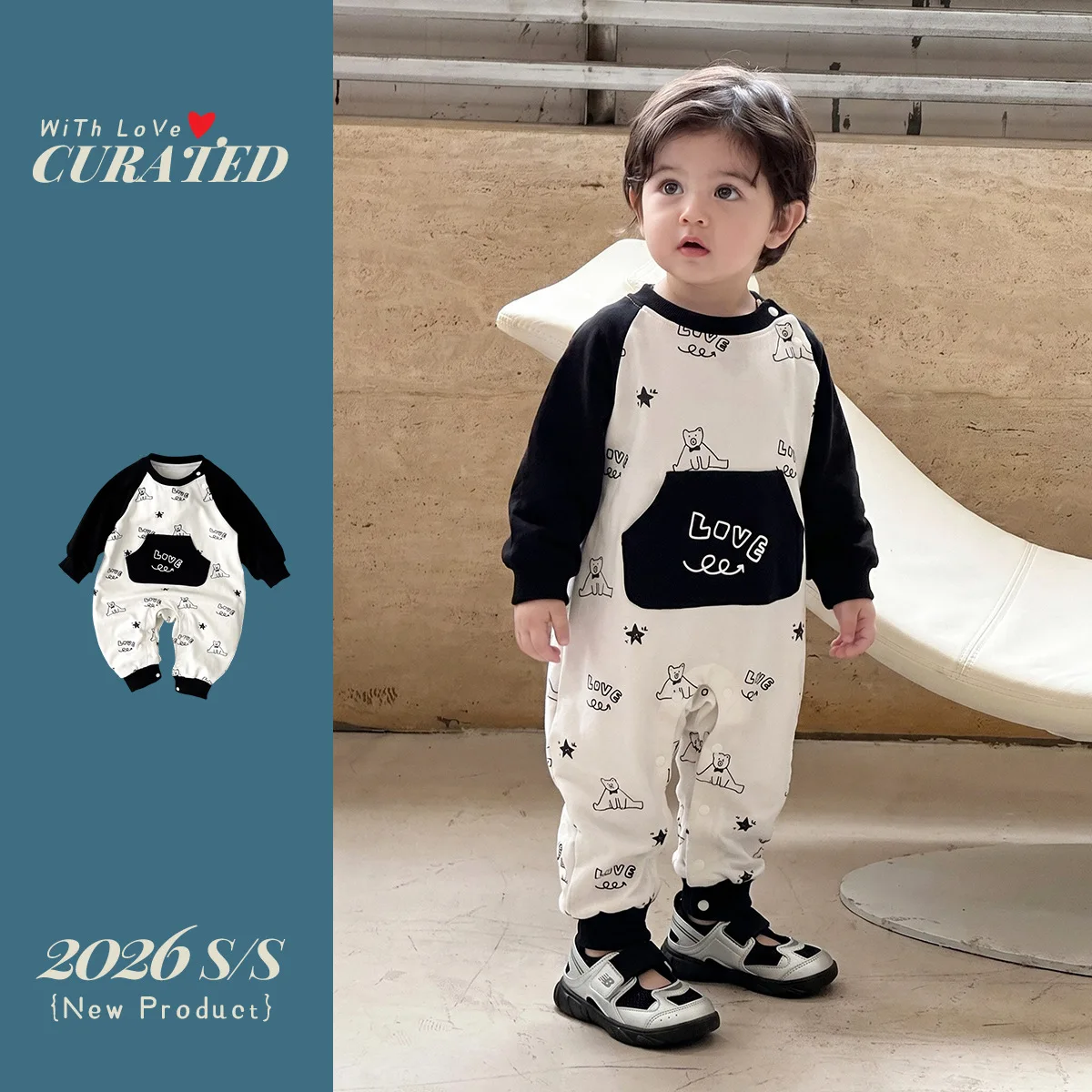 mono-de-otono-para-bebe-nino-2026-estilo-sencillo-estampado-de-dibujos-animados-traje-de-gateo-camisa-de-manga-larga-con-hombros-descubiertos-en-blanco-y-negro