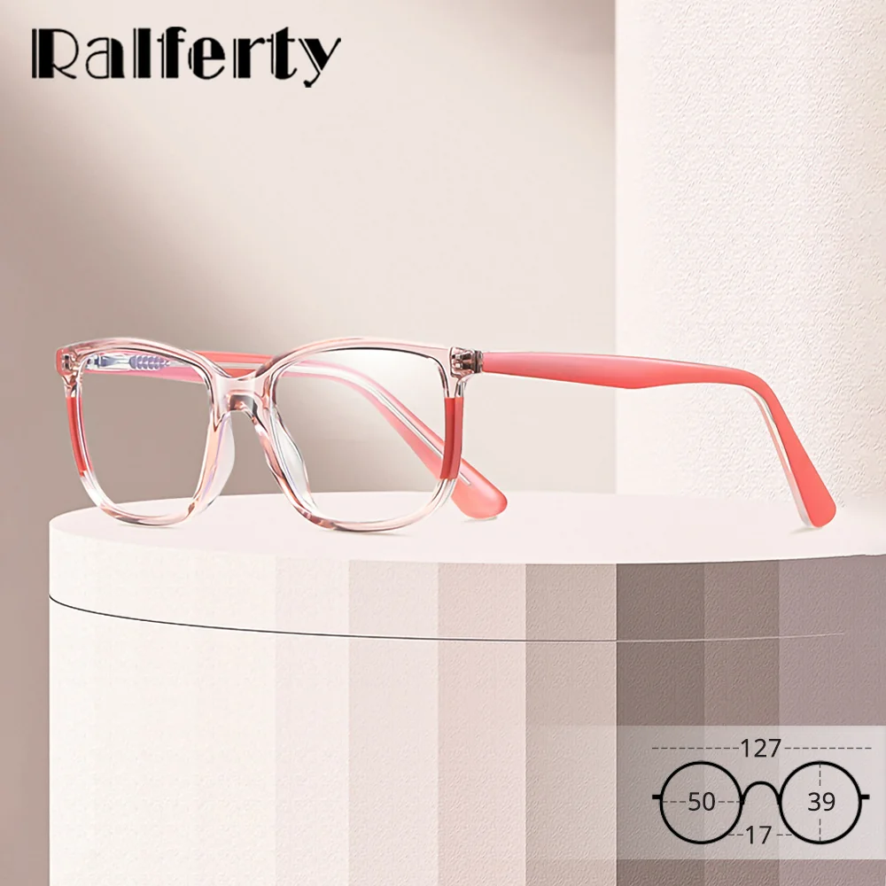 Ralferty 2026 Child TR90 Flexible Square Eyeglasses Kids Myopia Prescription Optical Glasses Frame Anti Blue Girl Boy Eyewear