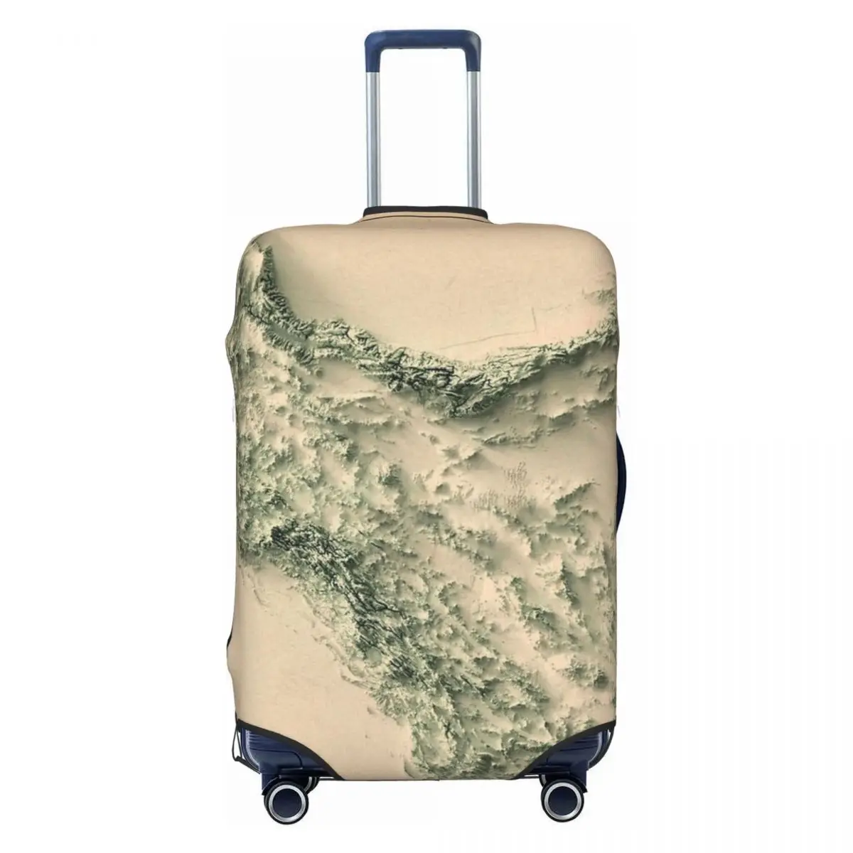 Iran Relief Map 3D Digitally-rendered Suitcase Cover Fun Cruise Trip Protector Luggage Case Vacation