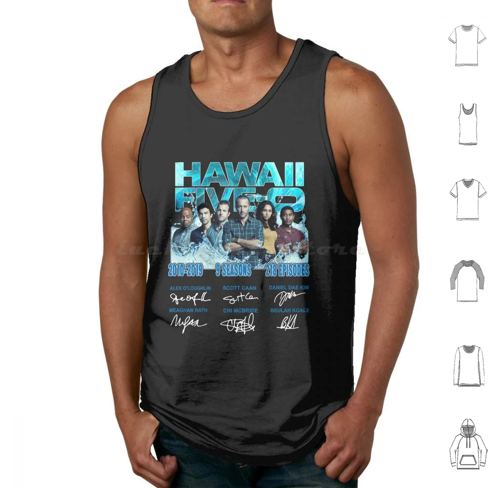 Hawaii Five 0 Cast Signed Movie 10 Episode 240 Tank Tops Print Cotton Hawaii Five 0 Cast Signed Movie 10 Episode 240