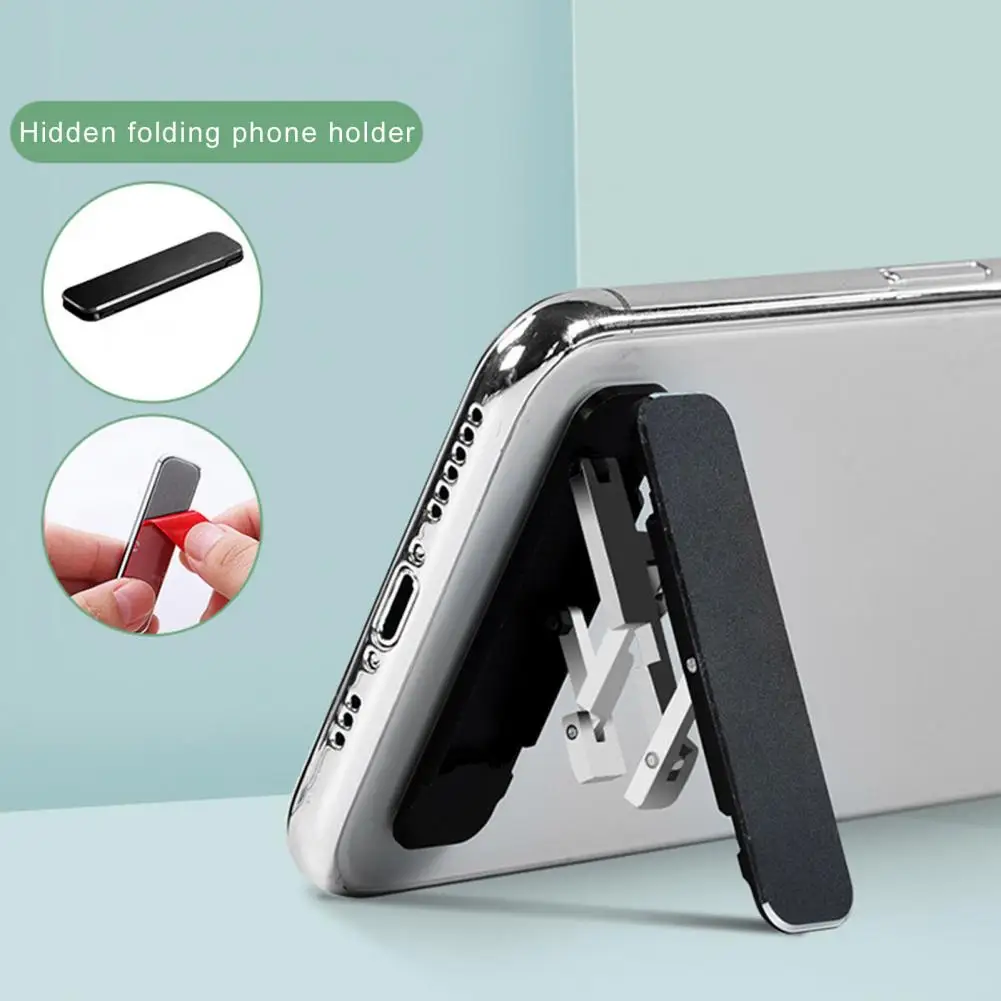 حامل هاتف من سبائك الألومنيوم ، حامل هاتف مدمج قابل للطي ، دعامة ثلاثية قابلة للتعديل ، استخدام بدون استخدام اليدين للراحة