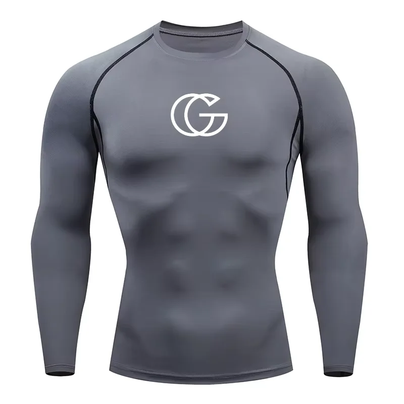 

Men Running Compression T-shirt Long sleeves Sport Tees Gym Fitness Sweatshirt Male Jogging Tracksuit Homme HX0057