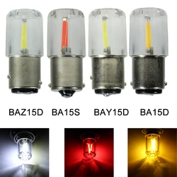 Bombillas-Ampoule de clignotant intérieur de voiture à LED, lampe de bus de camion automatique Canbus, BA15S, 1156, BAY15D, BA15D, 1157, BAZ15D, 2W, COB, 12V, 24V