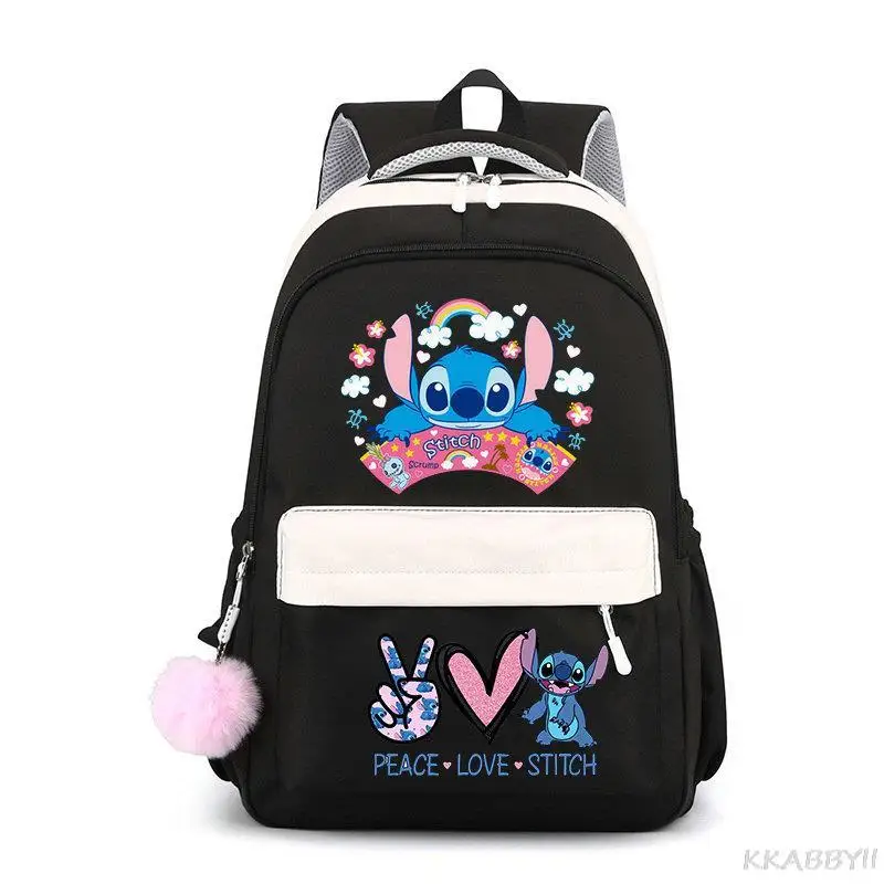 Lilo i Stich Mochila torby szkolne dla dzieci dzieci Cartoon Anime 3D Print duลผe podstawowe Bookbags chลopiec dziewczyna plecak