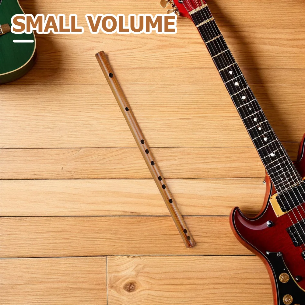

Short Flute Musical Instrument Premium Wooden Small Flute For Beginners Durable Vertical Woodwind Piccolo With Storage Bag