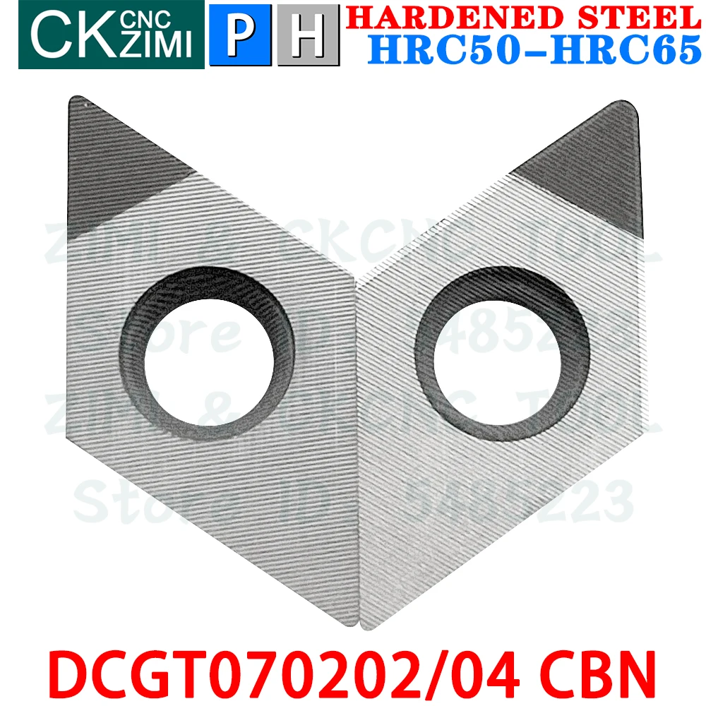 DCGT070202 CBN DCGT070204 CBN Insertos de nitruro de boro herramientas de insertos de torneado Herramientas de torno de corte de metal CNC DCGT 0702 para acero templado