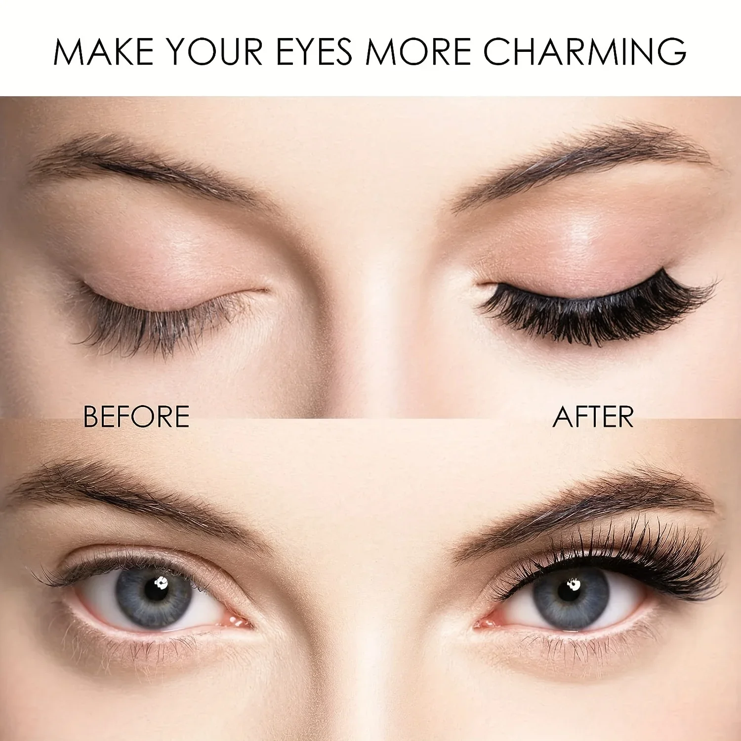 8pcs Magnetic Eyelash Kit Natural False Lashes Waterproof Eyelashes Extension Kit Reusable Wispy False Eyelashes Makeup Tools