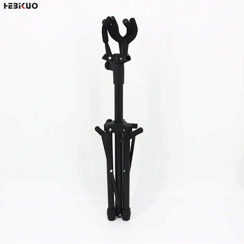 HEBIKUO J-33C three vertical guitar folding stand black yellow