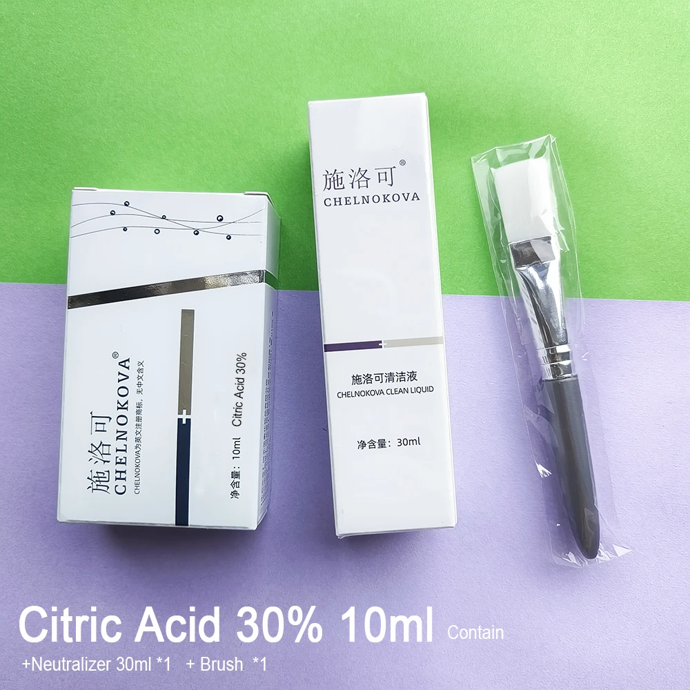 Asam sitrat 30% Untuk mengupas kulit wajah, bahan Perawatan Kulit pencerah wajah 5ml 10ml pembersih bubuk untuk Anda aha